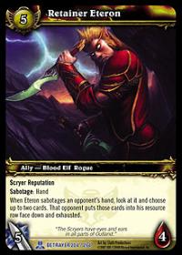 warcraft tcg servants of betrayer retainer eteron