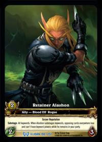 warcraft tcg extended art retainer alashon ea