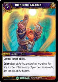 warcraft tcg throne of the tides righteous cleanse