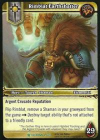 warcraft tcg foil hero cards rimblat earthshatter foil hero