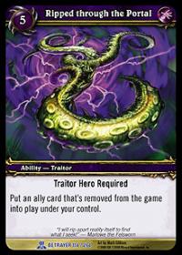 warcraft tcg servants of betrayer ripped through the portal