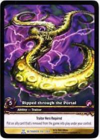 warcraft tcg extended art ripped through the portal ea