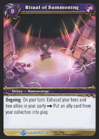 warcraft tcg blood of gladiators ritual of summoning