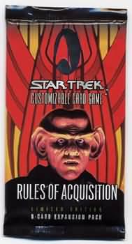 star trek 1e star trek 1e sealed product rules of acquisition booster pack