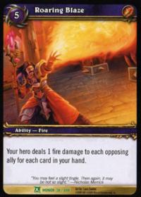 warcraft tcg archives roaring blaze foil