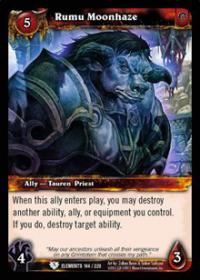 warcraft tcg war of the elements rumu moonhaze