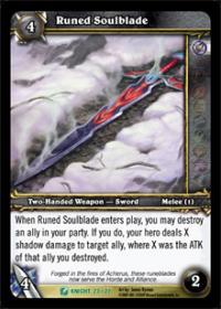 warcraft tcg death knight starter runed soulblade