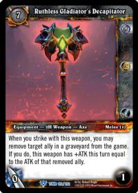 warcraft tcg tomb of the forgotten ruthless gladiator s decapitator