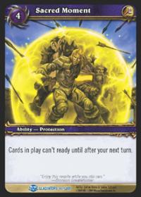 warcraft tcg blood of gladiators sacred moment