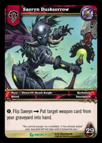 warcraft tcg death knight starter saeryn dusksorrow