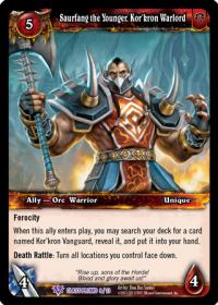 warcraft tcg class decks 2011 fall saurfang the younger kor kron warlord cd