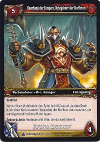 warcraft tcg wrathgate saurfang younger kor kron warlord german