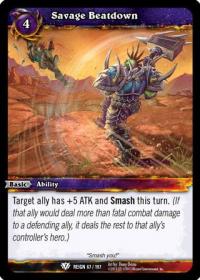 warcraft tcg reign of fire savage beatdown