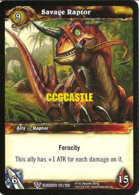 warcraft tcg war of the elements savage raptor