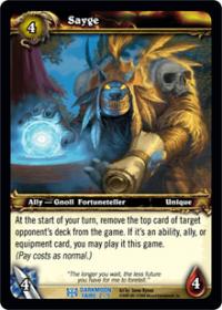 warcraft tcg darkmoon faire sayge