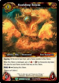 warcraft tcg war of the ancients scalding totem