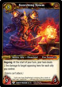 warcraft tcg battle of aspects scorching totem