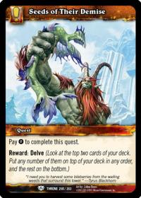 warcraft tcg throne of the tides seeds of their demise