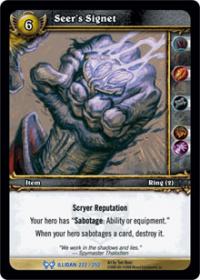 warcraft tcg archives seer s signet foil