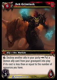 warcraft tcg servants of betrayer sek grimlash