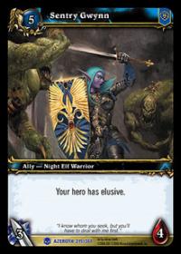 warcraft tcg heroes of azeroth sentry gwynn