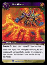 warcraft tcg fields of honor set ablaze