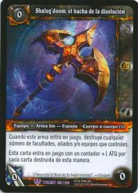 warcraft tcg twilight of dragons foreign shalug doom the axe of unmaking spanish