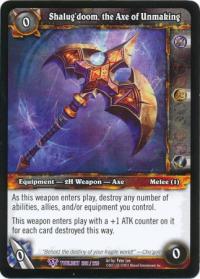 warcraft tcg foil and promo cards shalug doom the axe of unmaking foil