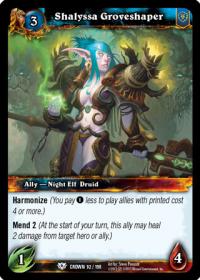 warcraft tcg crown of the heavens shalyssa groveshaper