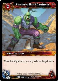 warcraft tcg reign of fire shattered hand cutthroat