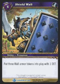 warcraft tcg blood of gladiators shield wall