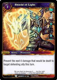 warcraft tcg war of the ancients shield of light