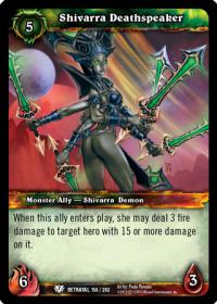 warcraft tcg betrayal of the guardian shivarra deathspaker