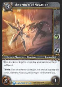 warcraft tcg blood of gladiators shuriken of negation