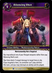 warcraft tcg fires of outland silencing shot