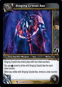 warcraft tcg march of legion singing crystal axe