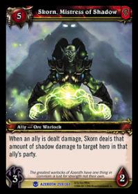 warcraft tcg heroes of azeroth skorn mistress of shadow