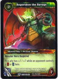 warcraft tcg reign of fire sogoridon the savage