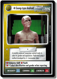 star trek 1e 1e promotional premium soong type android foil