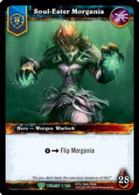 warcraft tcg foil hero cards soul eater morgania foil hero