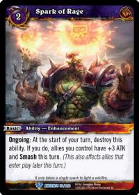 warcraft tcg war of the ancients spark of rage