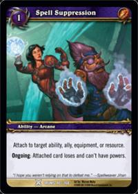 warcraft tcg archives spell suppression foil