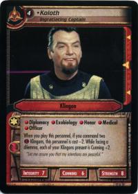 star trek 2e these are the voyages koloth ingratiating captain foil