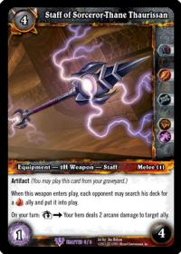 warcraft tcg crafted cards staff of sorceror than thaurissan