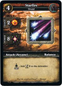 wow minis core action cards starfire