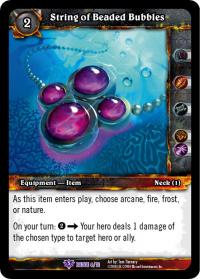 warcraft tcg crafted cards string of beaded bubbles