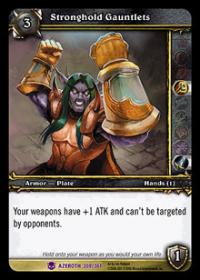 warcraft tcg archives stronghold gauntlets foil