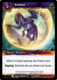 warcraft tcg battle of aspects subdue