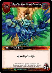 warcraft tcg foil hero cards sumi jin guardian of cenarius foil hero