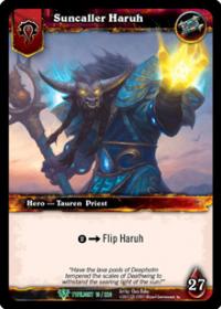 warcraft tcg foil hero cards suncaller haruh foil hero